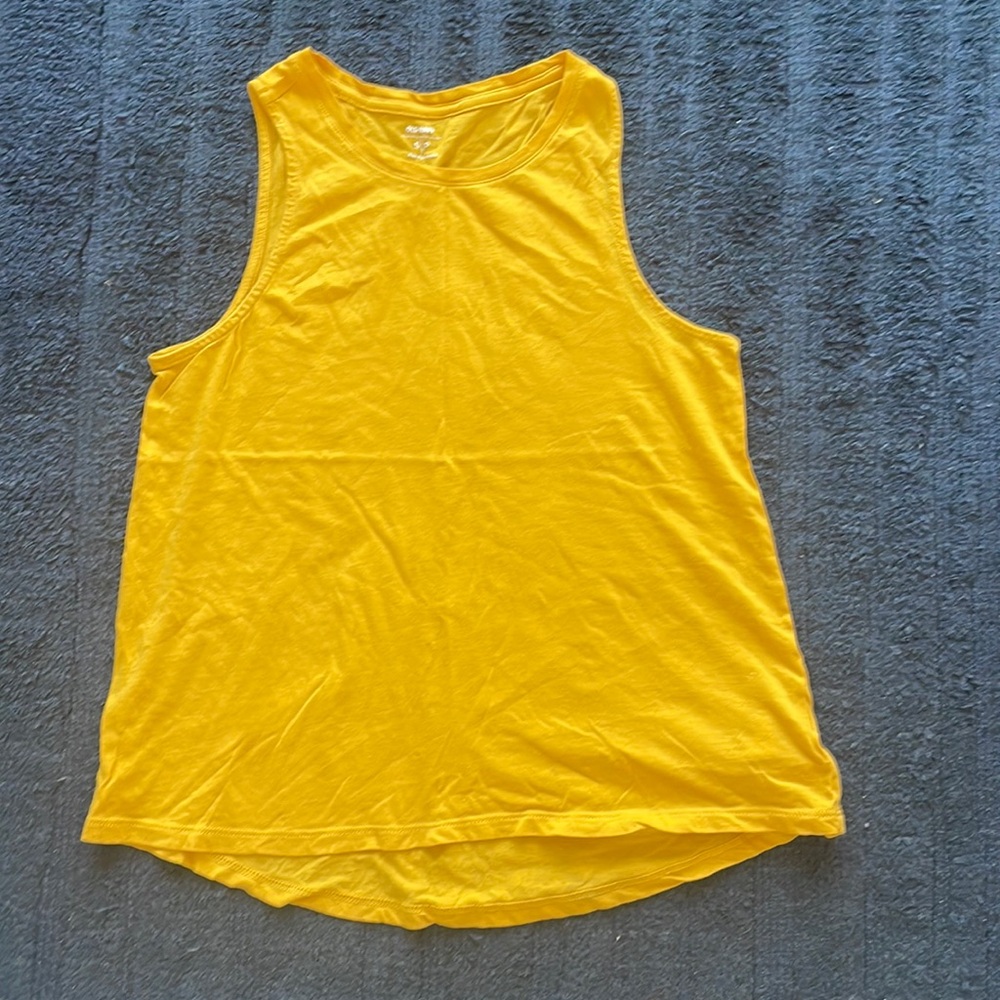 yellow loose tank top